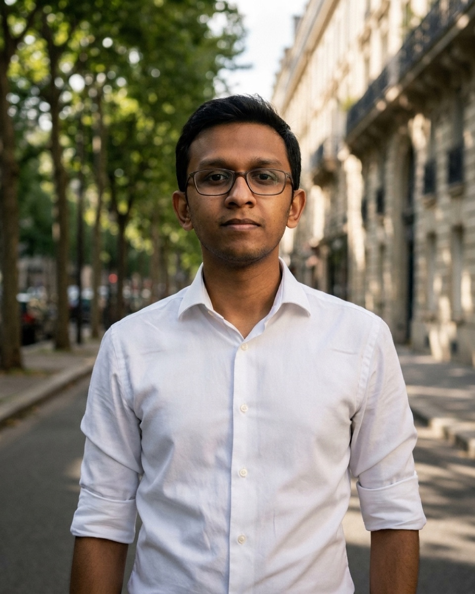 Portrait professionnel homme en chemise blanche