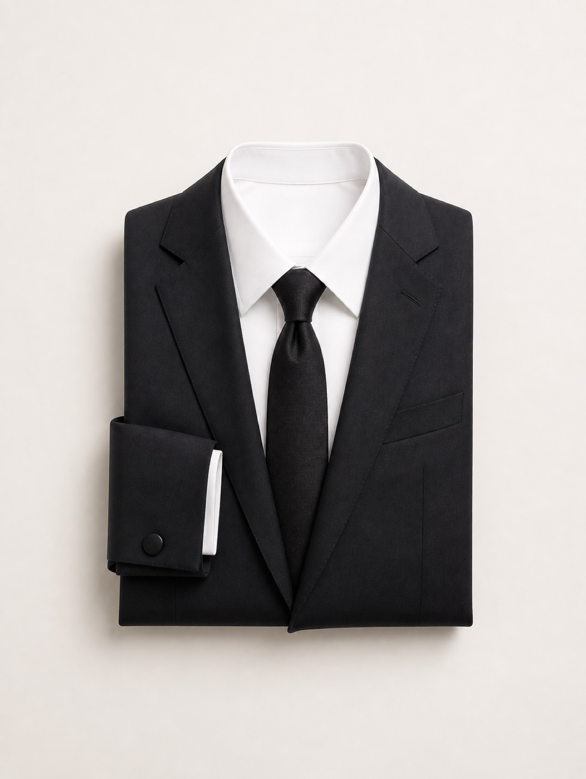 Costume noir cravate
